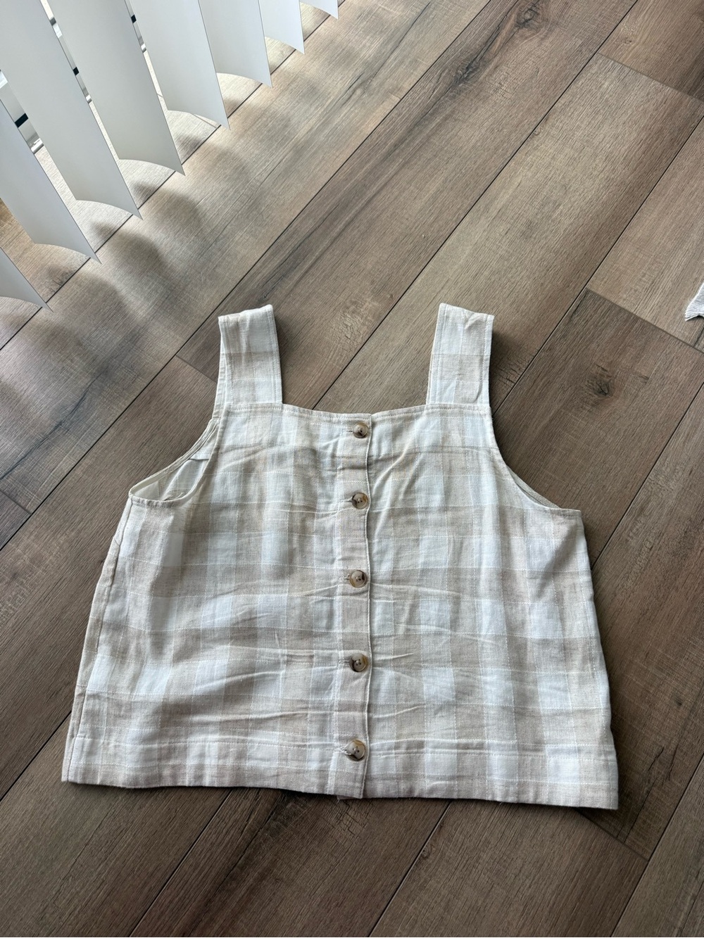 Madewell Linen-Blend Square Neck Tank Top - Picture 3 of 5